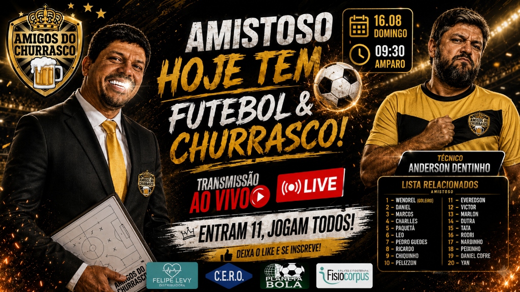 Amigos do Churrasco Show de Bola: Goleada de 6 a 1 em Amistoso Histórico em Amparo
